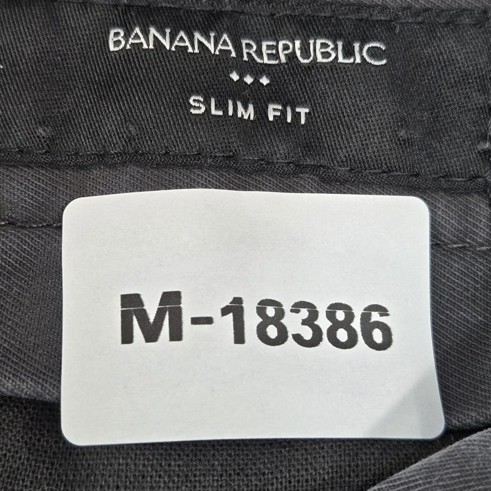 Banana Republic Men Pants 32X30 Gray Chino Lived-In Slim Fit